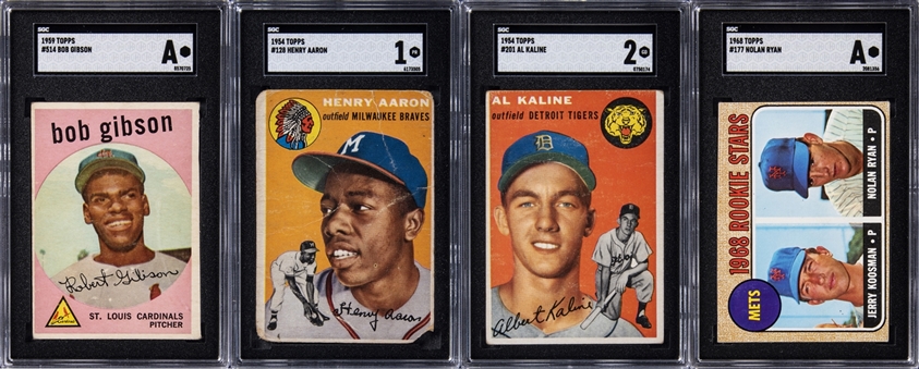 1954-1968 Topps Hall Of Fame Rookie Cards SGC-Graded Collection (4 Different)